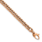 FJC Finejewelers 14 kt Rose Gold Fancy Polished Curb Link Bracelet 7.75 Inches x 5.25 mm