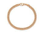 FJC Finejewelers 14 kt Rose Gold Fancy Polished Curb Link Bracelet 7.75 Inches x 5.25 mm