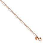 FJC Finejewelers 14 kt Rose Gold Polished Fancy Link Anklet 10 Inches x 2.59 mm