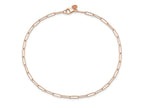 FJC Finejewelers 14 kt Rose Gold Polished Fancy Link Anklet 10 Inches x 2.59 mm