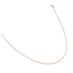 FJC Finejewelers 14 kt Rose Gold Polished Fancy Link Necklace 18 Inches
