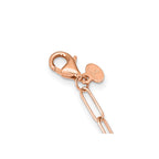 FJC Finejewelers 14 kt Rose Gold Polished Fancy Link Necklace 18 Inches