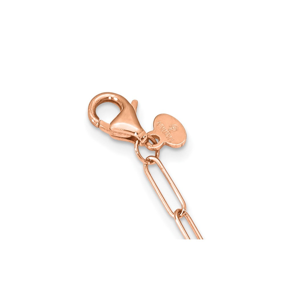 FJC Finejewelers 14 kt Rose Gold Polished Fancy Link Necklace 18 Inches