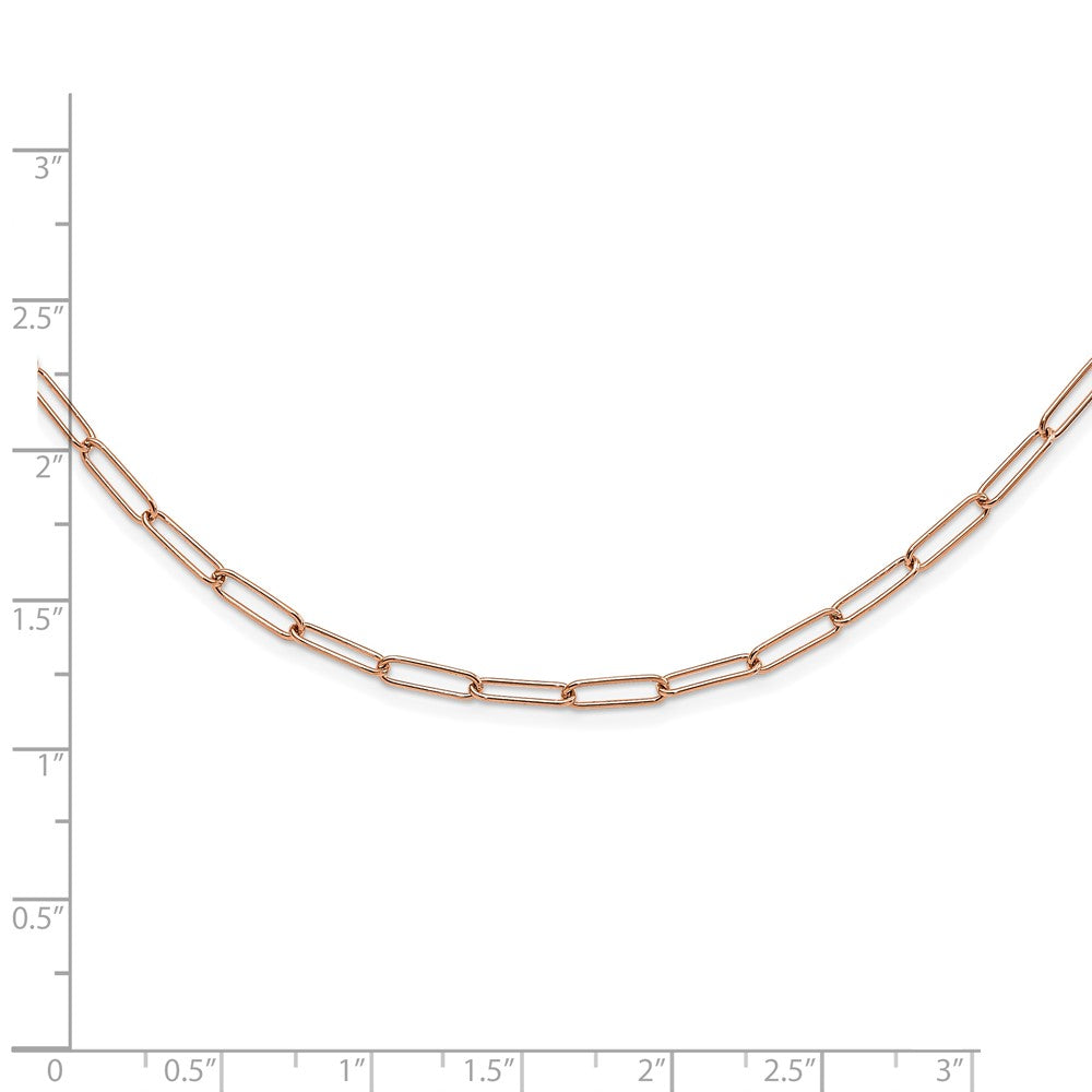 FJC Finejewelers 14 kt Rose Gold Polished Fancy Link Necklace 18 Inches