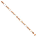 FJC Finejewelers 14 kt Rose Gold Links Polished Figaro Link Bracelet 7.5 Inches x 5 mm
