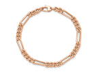 FJC Finejewelers 14 kt Rose Gold Links Polished Figaro Link Bracelet 7.5 Inches x 5 mm