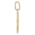 FJC Finejewelers 14 kt Yellow Gold Polished and Matte Oval Miraculous Medal