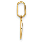 FJC Finejewelers 14 kt Yellow Gold Polished and Matte Angel Charm
