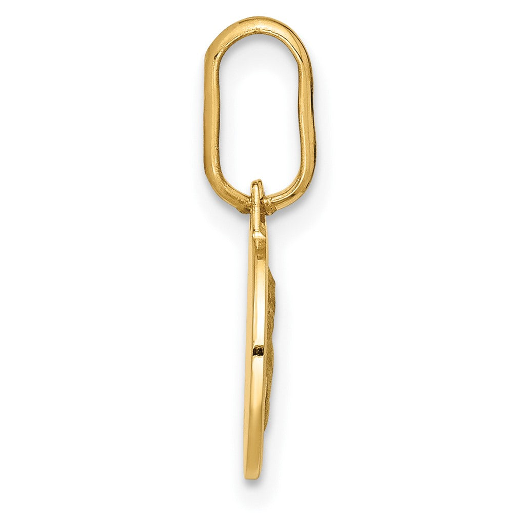 FJC Finejewelers 14 kt Yellow Gold Polished and Matte Angel Charm