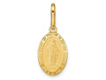 FJC Finejewelers 14 kt Yellow Gold Polished and Matte Oval Miraculous Medal