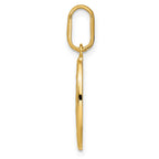 FJC Finejewelers 14 kt Yellow Gold Polished and Matte Oval Miraculous Medal