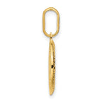 FJC Finejewelers 14 kt Yellow Gold Polished and Matte Round Miraclous Medal