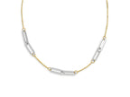 FJC Finejewelers 14 kt Two Tone Gold Cable Polished with 1in ext. Necklace 16 Inches