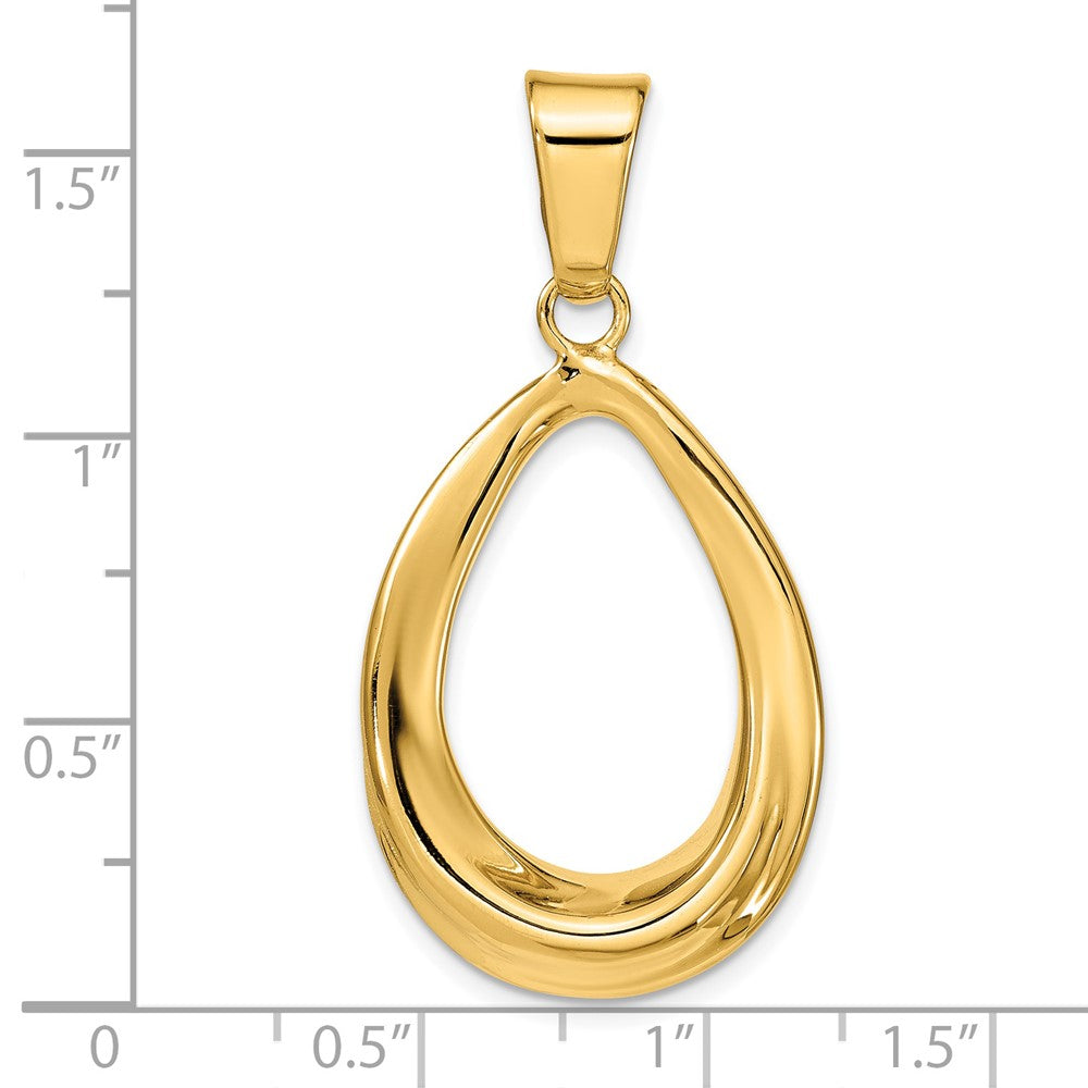 FJC Finejewelers 14 kt Yellow Gold Pear Shapred Polished Charm