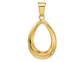 FJC Finejewelers 14 kt Yellow Gold Pear Shapred Polished Charm