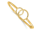 FJC Finejewelers 14 kt Yellow Gold Polished Double Circled Hinged Bangle 18 mm