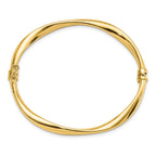 FJC Finejewelers 14 kt Yellow Gold Polished Twisted Hinged Bangle 4.5 mm
