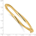 FJC Finejewelers 14 kt Yellow Gold Polished Twisted Hinged Bangle 4.5 mm