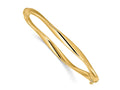 FJC Finejewelers 14 kt Yellow Gold Polished Twisted Hinged Bangle 4.5 mm