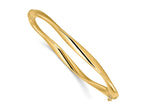 FJC Finejewelers 14 kt Yellow Gold Polished Twisted Hinged Bangle 4.5 mm