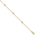 FJC Finejewelers 14 kt Yellow Gold Cable Polished and Bright Cut with 1in ext. Anklet 10 Inches x 6 mm