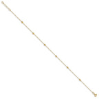 FJC Finejewelers 14 kt Yellow Gold Cable Polished and Bright Cut with 1in ext. Anklet 10 Inches x 6 mm