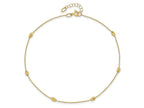 FJC Finejewelers 14 kt Yellow Gold Cable Polished and Bright Cut with 1in ext. Anklet 10 Inches x 6 mm