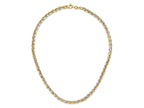 FJC Finejewelers 14 kt Two Tone Gold Polished Fancy Link Necklace 18 Inches