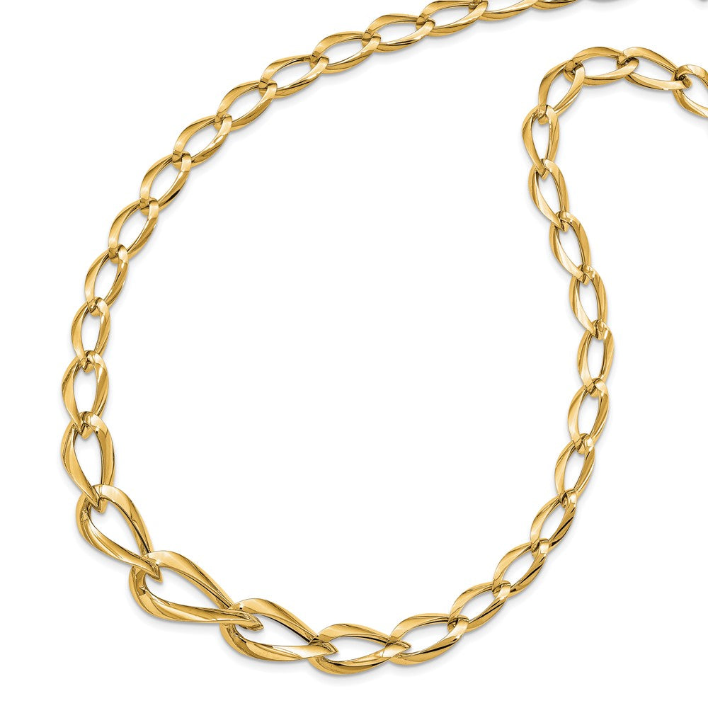 FJC Finejewelers 14 kt Yellow Gold Polished Fancy Link Necklace