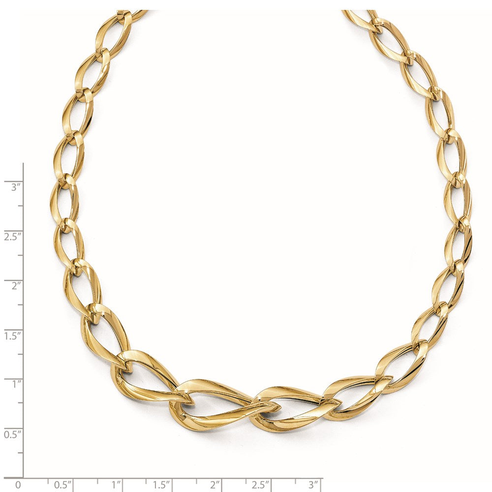 FJC Finejewelers 14 kt Yellow Gold Polished Fancy Link Necklace