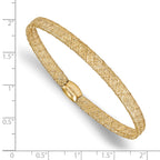 FJC Finejewelers 14 kt Yellow Gold Adjustable and Stretch and Wrap Fancy Stretch Bangle Bracelet 7.5 Inches x 4 mm