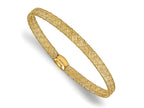 FJC Finejewelers 14 kt Yellow Gold Adjustable and Stretch and Wrap Fancy Stretch Bangle Bracelet 7.5 Inches x 4 mm