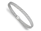 FJC Finejewelers 14 kt White Gold Mesh Fancy Stretch Bangle Bracelet 7.5 Inches x 4 mm