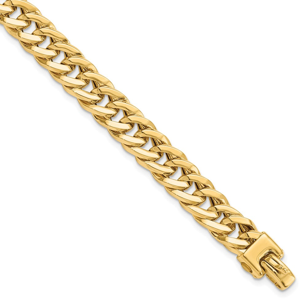 FJC Finejewelers 14 kt Yellow Gold Hand Made Chain Style Polished Men's Bracelet 8 Inches x 9 mm
