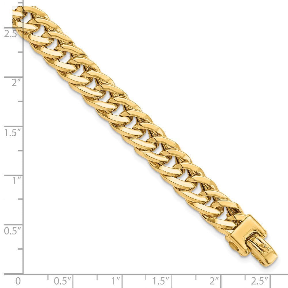 FJC Finejewelers 14 kt Yellow Gold Hand Made Chain Style Polished Men's Bracelet 8 Inches x 9 mm