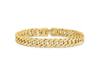 FJC Finejewelers 14 kt Yellow Gold Hand Made Chain Style Polished Men's Bracelet 8 Inches x 9 mm