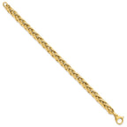 FJC Finejewelers 14 kt Yellow Gold Hand Made Polished Fancy Link Bracelet 7.5 Inches x 6 mm