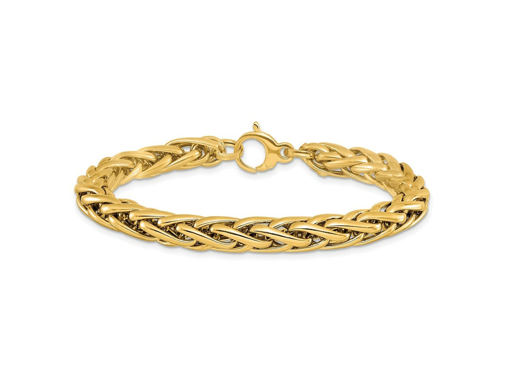FJC Finejewelers 14 kt Yellow Gold Hand Made Polished Fancy Link Bracelet 7.5 Inches x 6 mm