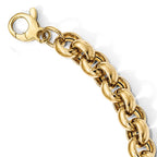 FJC Finejewelers 14 kt Yellow Gold Polished Rolo Link Bracelet 7.5 Inches x 8.75 mm