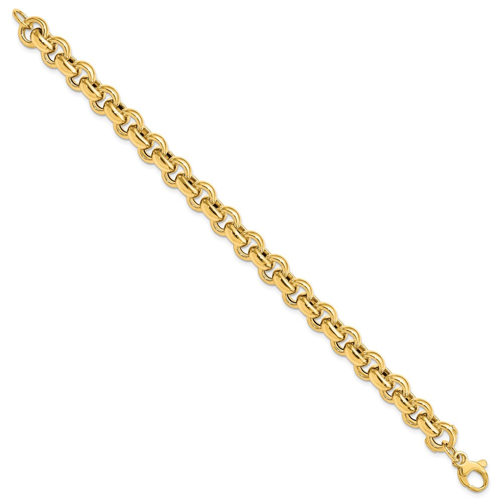 FJC Finejewelers 14 kt Yellow Gold Polished Rolo Link Bracelet 7.5 Inches x 8.75 mm