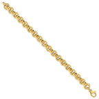 FJC Finejewelers 14 kt Yellow Gold Polished Rolo Link Bracelet 7.5 Inches x 8.75 mm