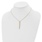 FJC Finejewelers 14 kt Yellow Gold Polished Bar 2in ext. Necklace 3 mm