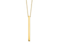 FJC Finejewelers 14 kt Yellow Gold Polished Bar 2in ext. Necklace 3 mm