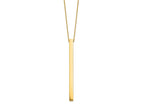 FJC Finejewelers 14 kt Yellow Gold Polished Bar 2in ext. Necklace 3 mm