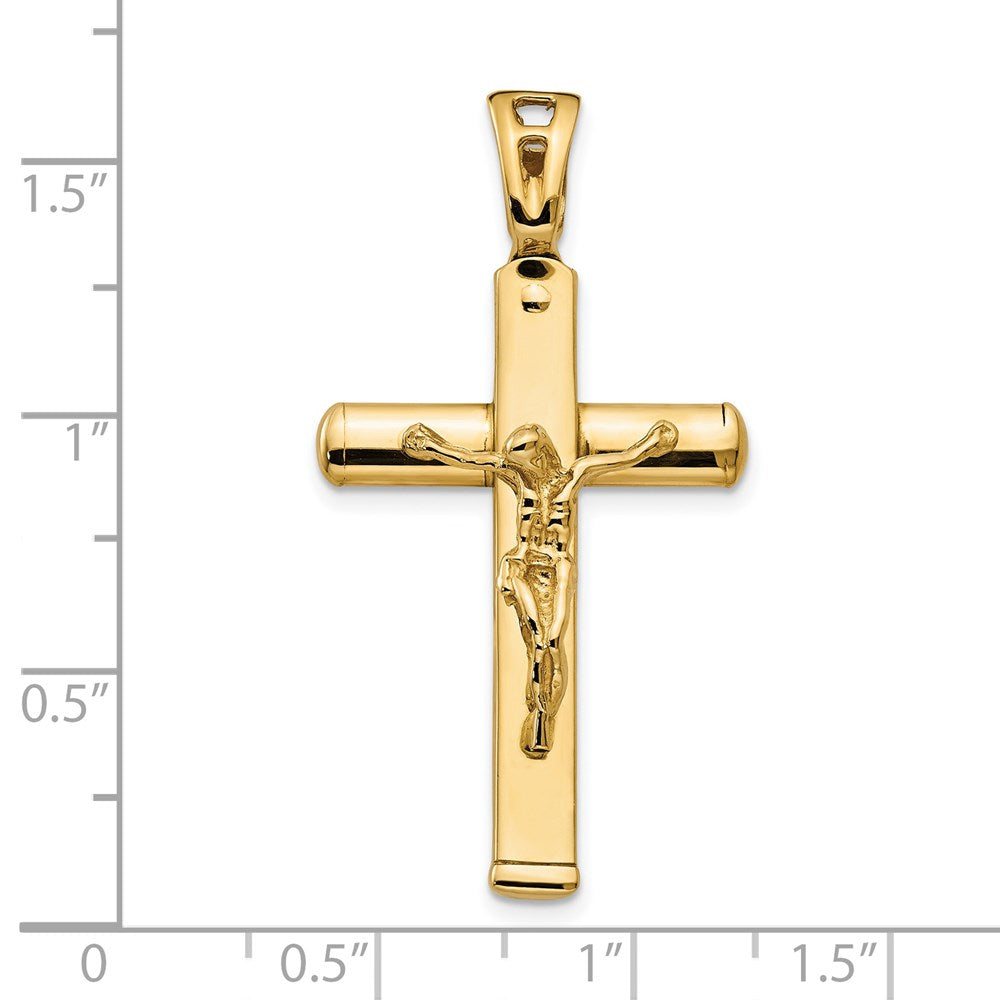 FJC Finejewelers 14 kt Yellow Gold Fashion Polished Crucifix Charm 38 x 21 mm