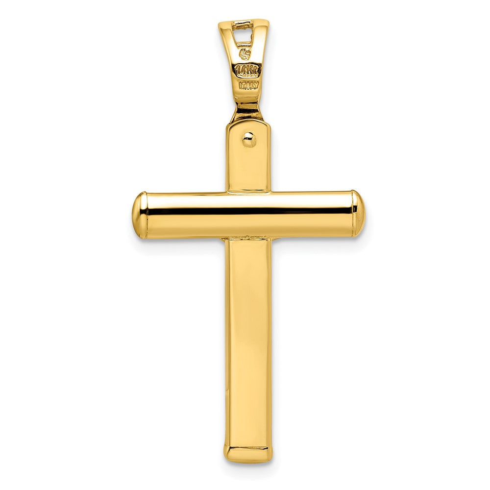 FJC Finejewelers 14 kt Yellow Gold Fashion Polished Crucifix Charm 38 x 21 mm