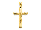 FJC Finejewelers 14 kt Yellow Gold Fashion Polished Crucifix Charm 38 x 21 mm
