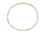 FJC Finejewelers 14 kt Two Tone Gold Other Chain Polished with 1in ext. Anklet 9 Inches x 4 mm