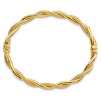FJC Finejewelers 14 kt Yellow Gold Polished and Textured Twist Bangle 5 mm
