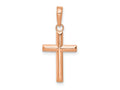 FJC Finejewelers 14 kt Rose Gold Themed Small Cross Charm 23 mm